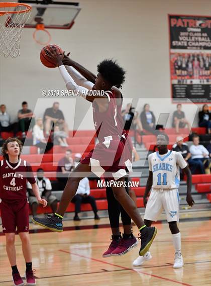 Thumbnail 3 in Santa Fe Catholic vs Nature Coast Tech (Sun Bash Tournament) photogallery.