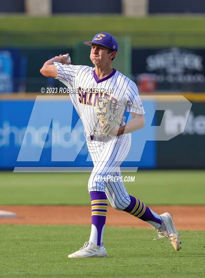 Thumbnail 3 in Shiner vs. New Home (UIL 2A Baseball State Semifinal) photogallery.