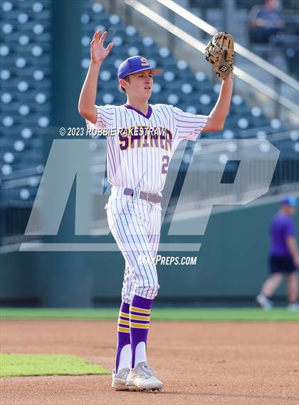 Thumbnail 2 in Shiner vs. New Home (UIL 2A Baseball State Semifinal) photogallery.