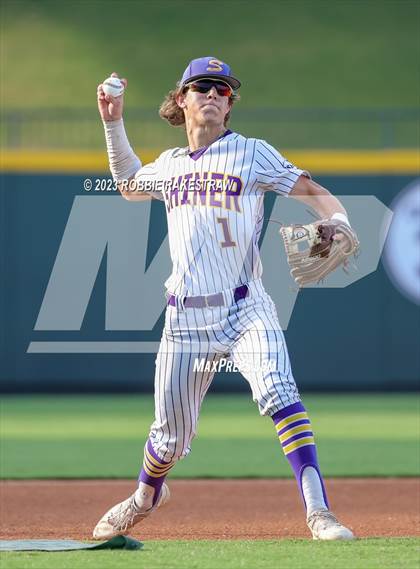 Thumbnail 2 in Shiner vs. New Home (UIL 2A Baseball State Semifinal) photogallery.