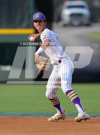 Thumbnail 2 in Shiner vs. New Home (UIL 2A Baseball State Semifinal) photogallery.