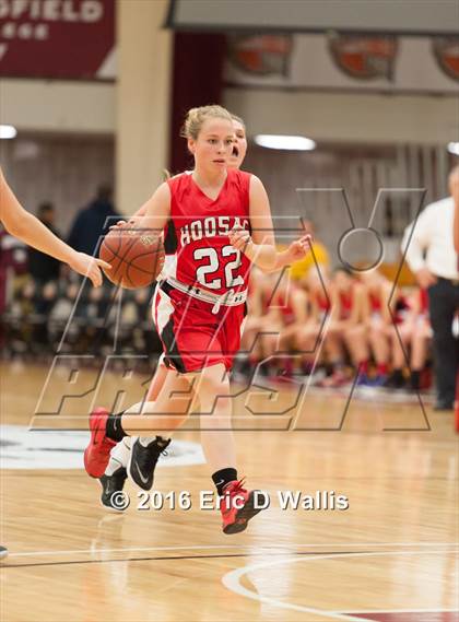 Thumbnail 2 in Hoosac Valley vs. South Hadley (Spalding Hoophall Classic) photogallery.