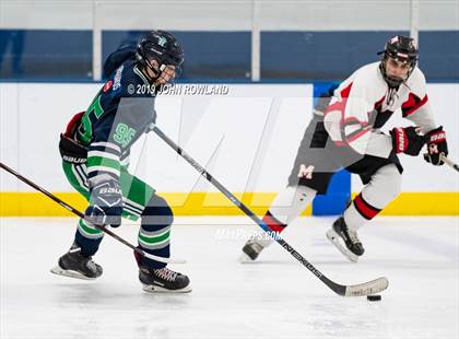 Thumbnail 1 in Maine vs. New Trier Blue (Blackhawks HoHo Tournament) photogallery.