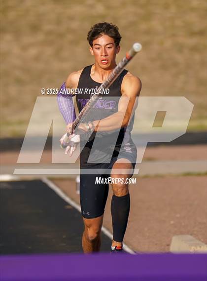 Thumbnail 3 in Pikes Peak Athletic Conference League Championship (Pole Vault) photogallery.