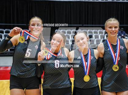 Thumbnail 2 in Johnson City vs. Wink (UIL 2A Volleyball Division I Final Medal Ceremony) photogallery.