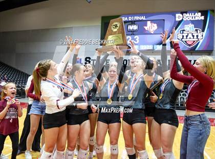Thumbnail 2 in Johnson City vs. Wink (UIL 2A Volleyball Division I Final Medal Ceremony) photogallery.