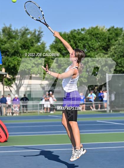 Thumbnail 2 in Mason vs Mason (UIL 2A Girls Doubles State Finals) photogallery.