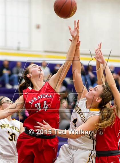Thumbnail 1 in Saratoga vs. Mountain View (Monte Vista Tournament) photogallery.