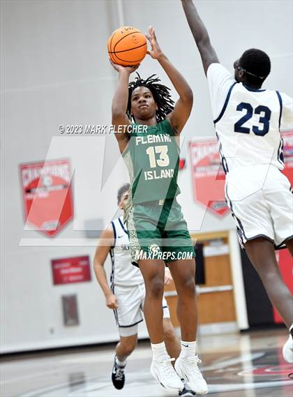Thumbnail 1 in Lake Howell vs Fleming Island (New Year's Shootout at New Smyrna Beach) photogallery.
