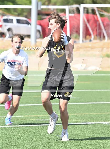 Thumbnail 2 in Scottsdale Christian Academy vs. Highland Prep (ACU 7v7 Tournament) photogallery.