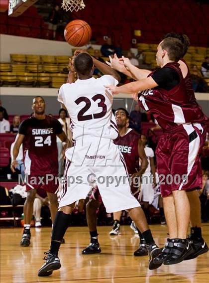 Thumbnail 2 in Sunrise Christian Academy vs. Mansfield Timberview (Fantasy of Lights D1 Championship) photogallery.