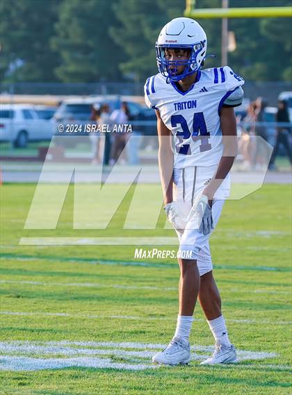 Thumbnail 2 in Triton vs Cape Fear (2024 Football Jamboree) photogallery.
