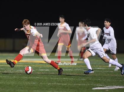 Thumbnail 3 in Chaminade vs St. John the Baptist (Semifinals @ St. Anthony's) Nov 12, 2020 photogallery.