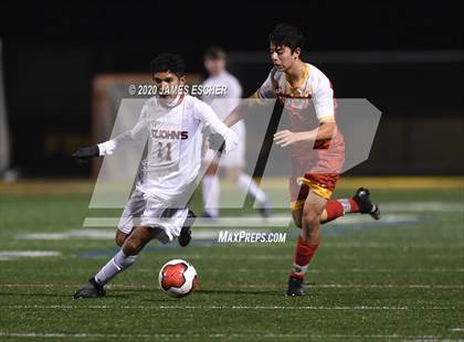 Thumbnail 2 in Chaminade vs St. John the Baptist (Semifinals @ St. Anthony's) Nov 12, 2020 photogallery.