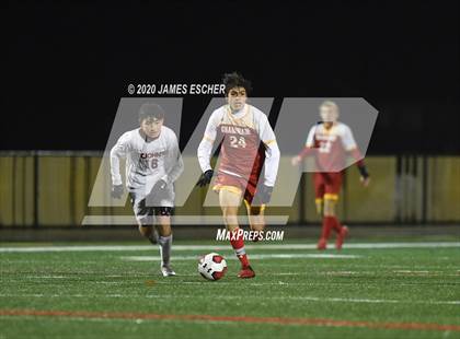 Thumbnail 3 in Chaminade vs St. John the Baptist (Semifinals @ St. Anthony's) Nov 12, 2020 photogallery.