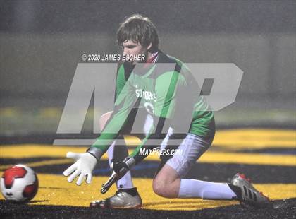 Thumbnail 2 in Chaminade vs St. John the Baptist (Semifinals @ St. Anthony's) Nov 12, 2020 photogallery.