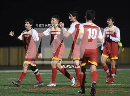 Thumbnail 2 in Chaminade vs St. John the Baptist (Semifinals @ St. Anthony's) Nov 12, 2020 photogallery.