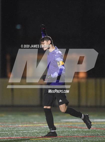 Thumbnail 2 in Chaminade vs St. John the Baptist (Semifinals @ St. Anthony's) Nov 12, 2020 photogallery.