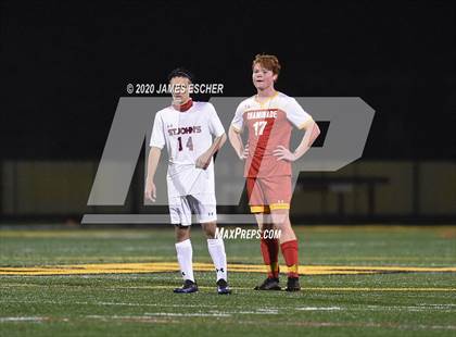 Thumbnail 1 in Chaminade vs St. John the Baptist (Semifinals @ St. Anthony's) Nov 12, 2020 photogallery.