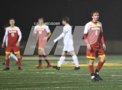 Thumbnail 1 in Chaminade vs St. John the Baptist (Semifinals @ St. Anthony's) Nov 12, 2020 photogallery.