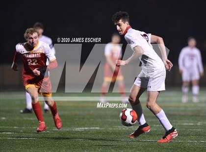 Thumbnail 1 in Chaminade vs St. John the Baptist (Semifinals @ St. Anthony's) Nov 12, 2020 photogallery.