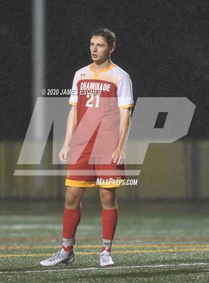 Thumbnail 1 in Chaminade vs St. John the Baptist (Semifinals @ St. Anthony's) Nov 12, 2020 photogallery.