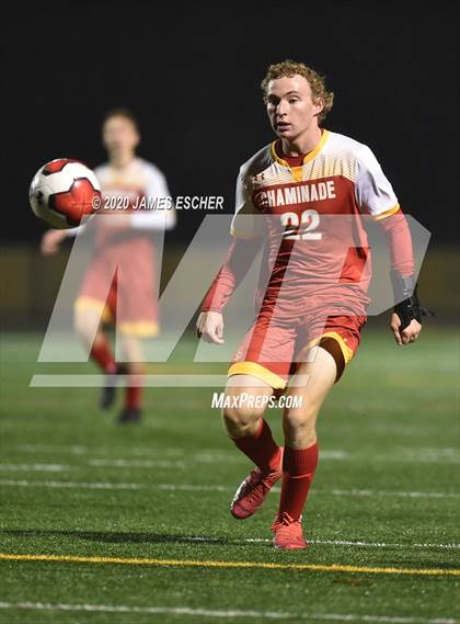 Thumbnail 1 in Chaminade vs St. John the Baptist (Semifinals @ St. Anthony's) Nov 12, 2020 photogallery.