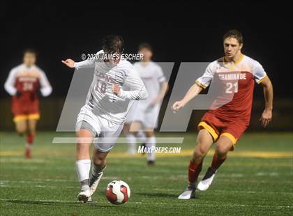 Thumbnail 1 in Chaminade vs St. John the Baptist (Semifinals @ St. Anthony's) Nov 12, 2020 photogallery.