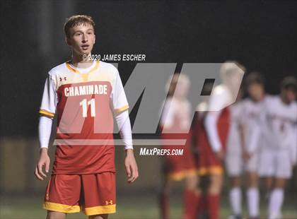 Thumbnail 3 in Chaminade vs St. John the Baptist (Semifinals @ St. Anthony's) Nov 12, 2020 photogallery.