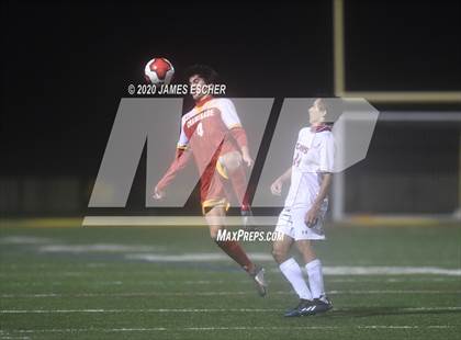Thumbnail 1 in Chaminade vs St. John the Baptist (Semifinals @ St. Anthony's) Nov 12, 2020 photogallery.
