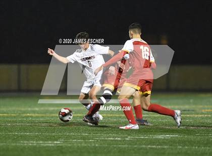 Thumbnail 1 in Chaminade vs St. John the Baptist (Semifinals @ St. Anthony's) Nov 12, 2020 photogallery.