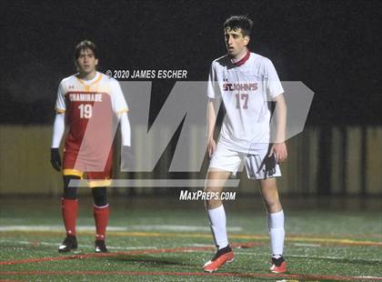 Thumbnail 1 in Chaminade vs St. John the Baptist (Semifinals @ St. Anthony's) Nov 12, 2020 photogallery.