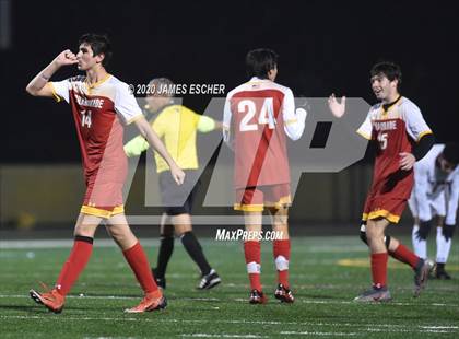 Thumbnail 1 in Chaminade vs St. John the Baptist (Semifinals @ St. Anthony's) Nov 12, 2020 photogallery.