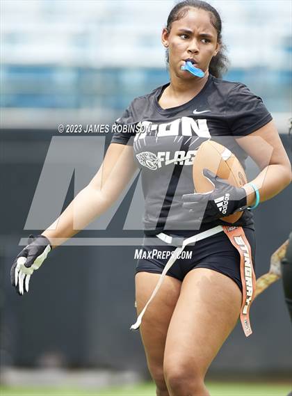 Thumbnail 2 in Fleming Island vs Atlantic Coast (Jaguars Prep 11-On Flag Tournament) photogallery.