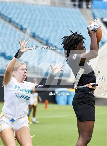Thumbnail 1 in Fleming Island vs Atlantic Coast (Jaguars Prep 11-On Flag Tournament) photogallery.