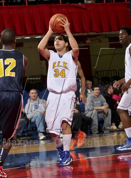 Thumbnail 1 in Clark Academy vs Martin Luther King, Jr. (Section 1 Class D Semifinal) photogallery.