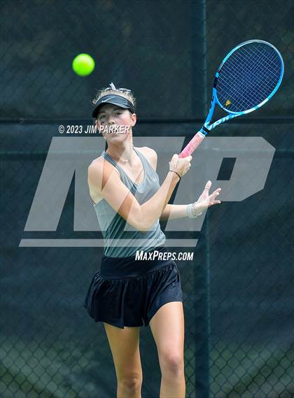 Thumbnail 3 in UIL 4A Girls Team Tennis Semifinals photogallery.