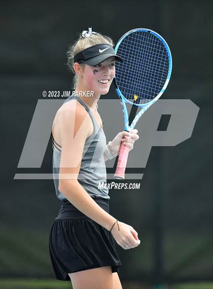 Thumbnail 3 in UIL 4A Girls Team Tennis Semifinals photogallery.