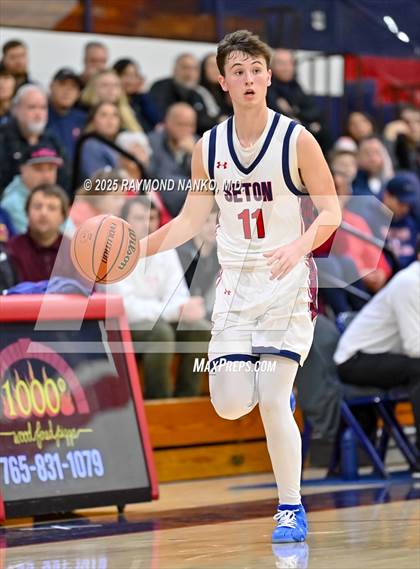 Thumbnail 2 in Blue River Valley vs. Seton Catholic (IHSAA 1A Section 56 First Round) photogallery.