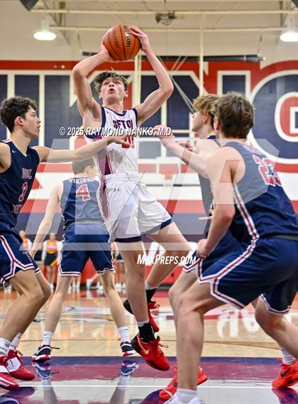 Thumbnail 2 in Blue River Valley vs. Seton Catholic (IHSAA 1A Section 56 First Round) photogallery.