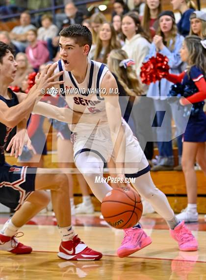 Thumbnail 1 in Blue River Valley vs. Seton Catholic (IHSAA 1A Section 56 First Round) photogallery.