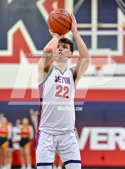 Thumbnail 2 in Blue River Valley vs. Seton Catholic (IHSAA 1A Section 56 First Round) photogallery.