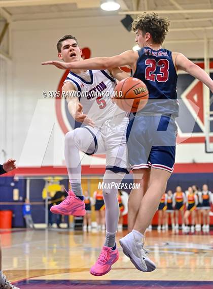 Thumbnail 3 in Blue River Valley vs. Seton Catholic (IHSAA 1A Section 56 First Round) photogallery.