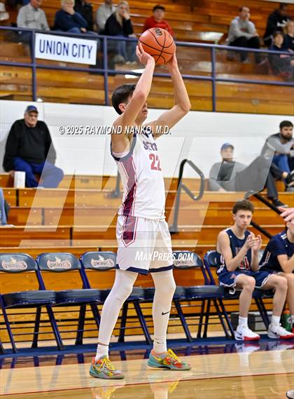Thumbnail 1 in Blue River Valley vs. Seton Catholic (IHSAA 1A Section 56 First Round) photogallery.