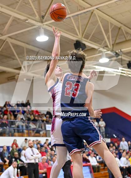 Thumbnail 3 in Blue River Valley vs. Seton Catholic (IHSAA 1A Section 56 First Round) photogallery.