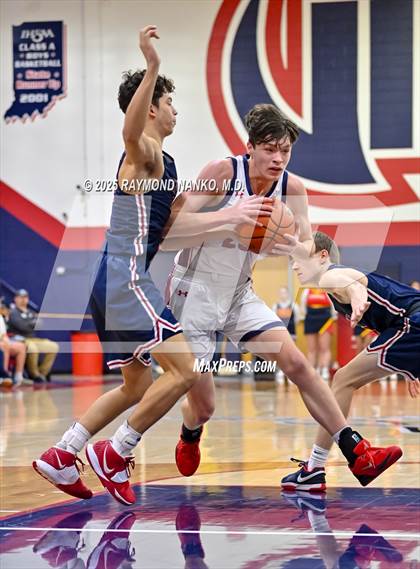 Thumbnail 1 in Blue River Valley vs. Seton Catholic (IHSAA 1A Section 56 First Round) photogallery.