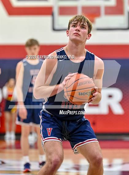 Thumbnail 3 in Blue River Valley vs. Seton Catholic (IHSAA 1A Section 56 First Round) photogallery.