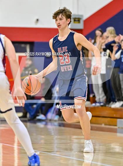 Thumbnail 2 in Blue River Valley vs. Seton Catholic (IHSAA 1A Section 56 First Round) photogallery.