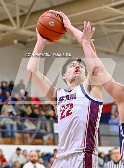 Thumbnail 2 in Blue River Valley vs. Seton Catholic (IHSAA 1A Section 56 First Round) photogallery.