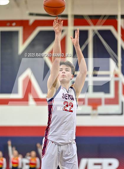 Thumbnail 2 in Blue River Valley vs. Seton Catholic (IHSAA 1A Section 56 First Round) photogallery.